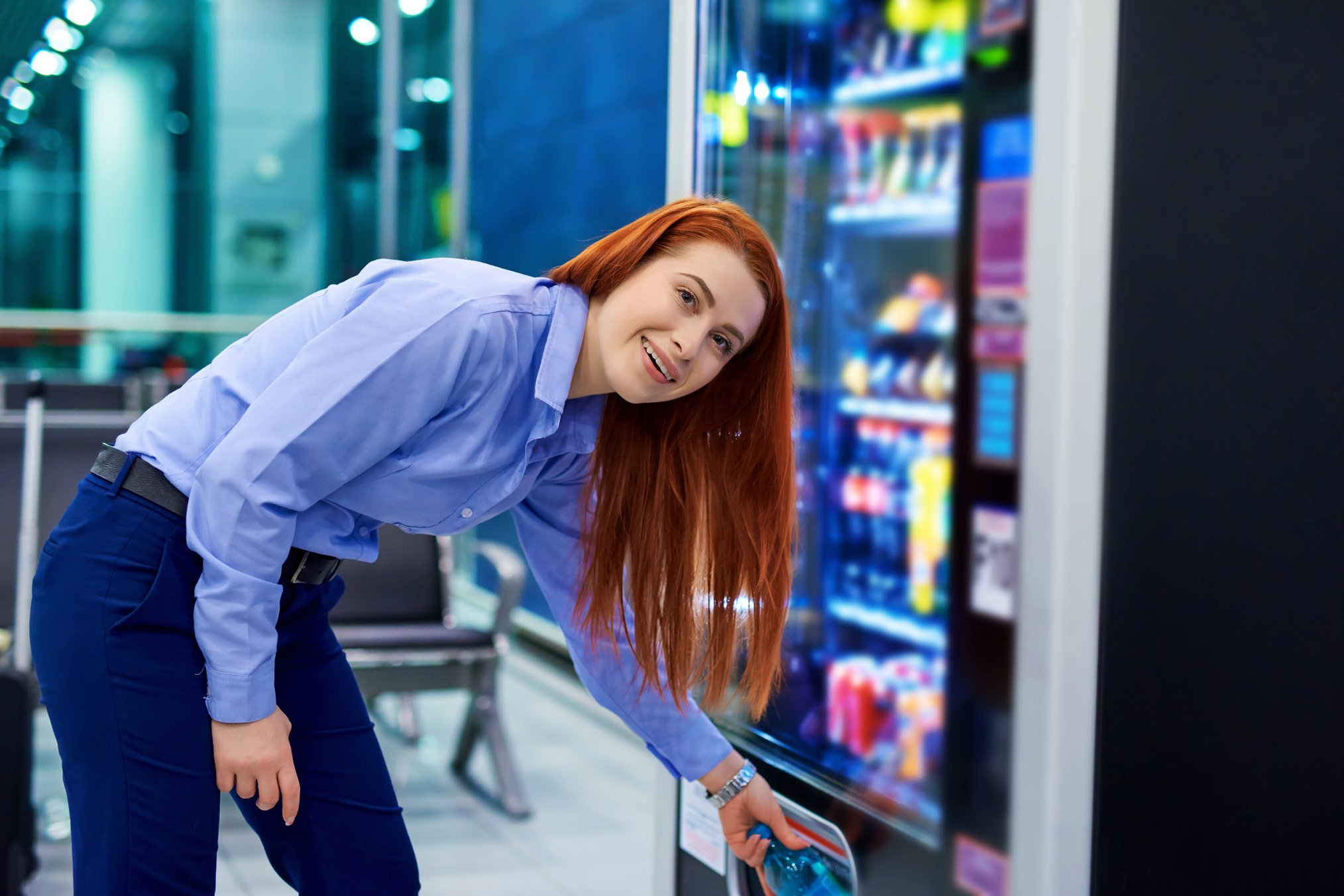 getting a water fron vending maching